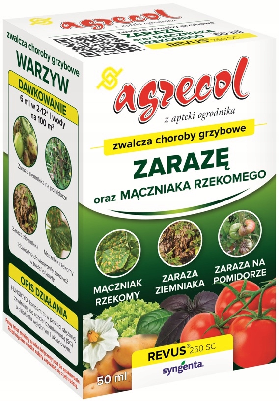 ŚRODEK GRZYBOBÓJCZY DLA POMIDORÓW 50ML REVUS 250SC