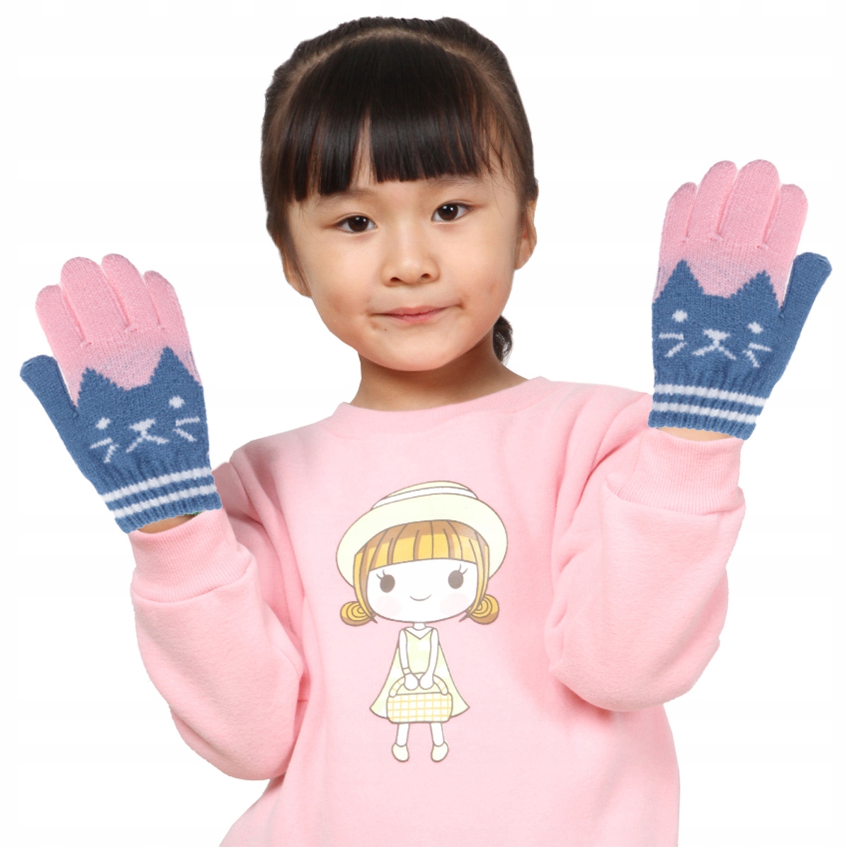 ZIMOWE RĘKAWICE DZIECIĘCE CIEPŁE RĘKAWICE Z IMITACJI WEŁNY Rozmiar (new) 182 (177 - 182 cm)