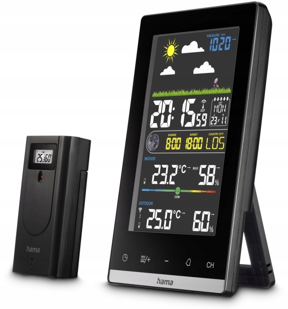 Stacja pogody Hama Jamaica z czujnikiem zewnętrznym