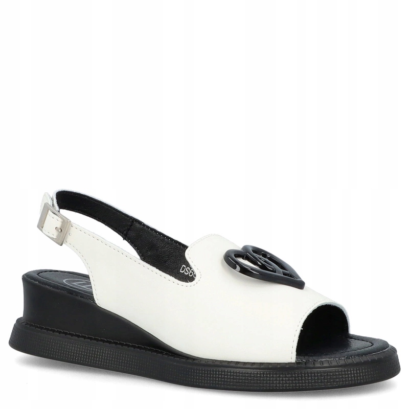 Lehké sandály na vyšším podpatku – Filippo DS6069/25 Bílé 41