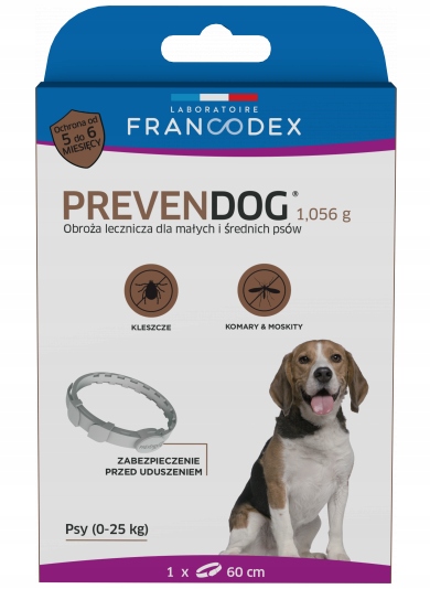 

Francodex Obroża biobójcza Prevendog 60cm 6 mies