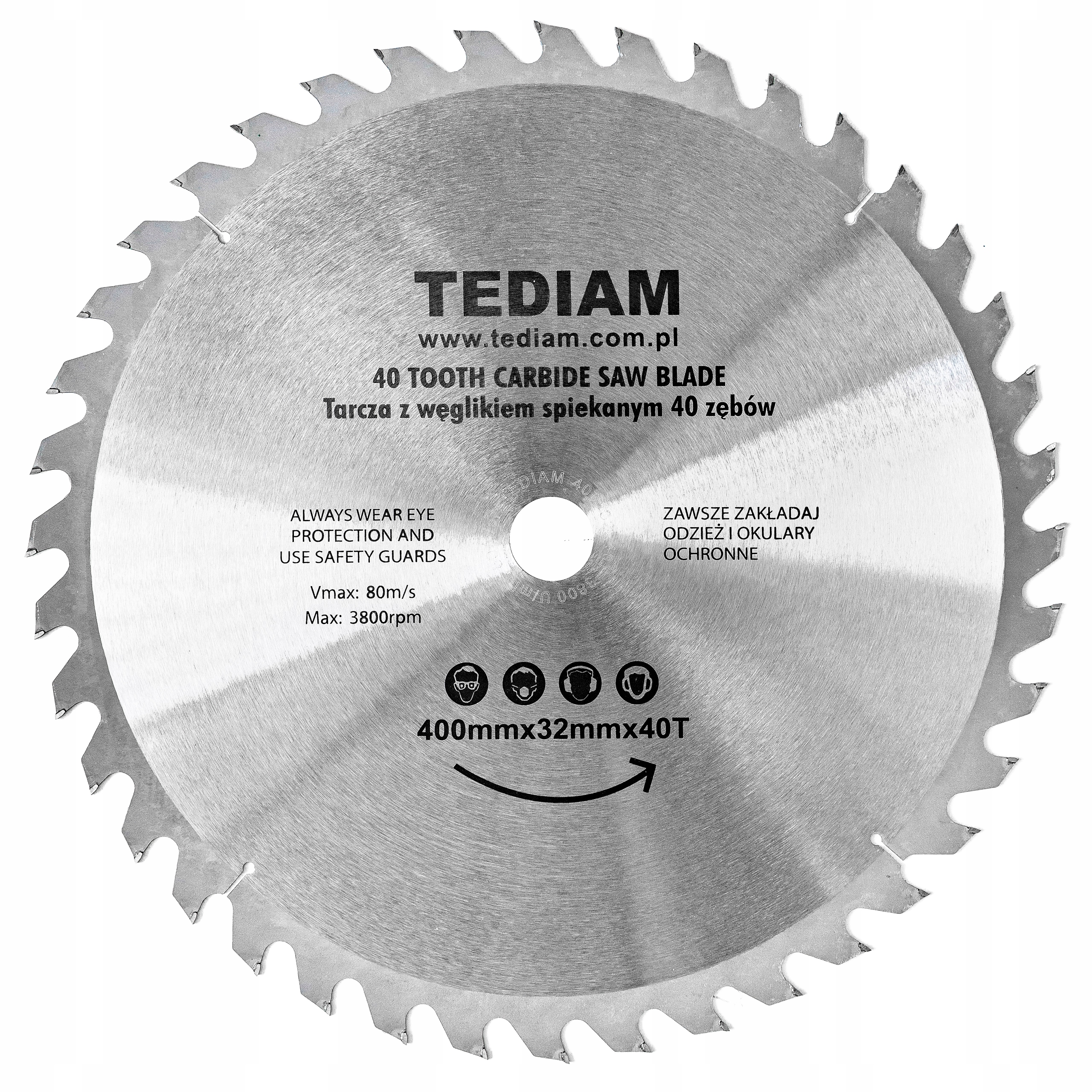 

Tarcza widiowa do drewna Mocna Tediam 400x32x40T