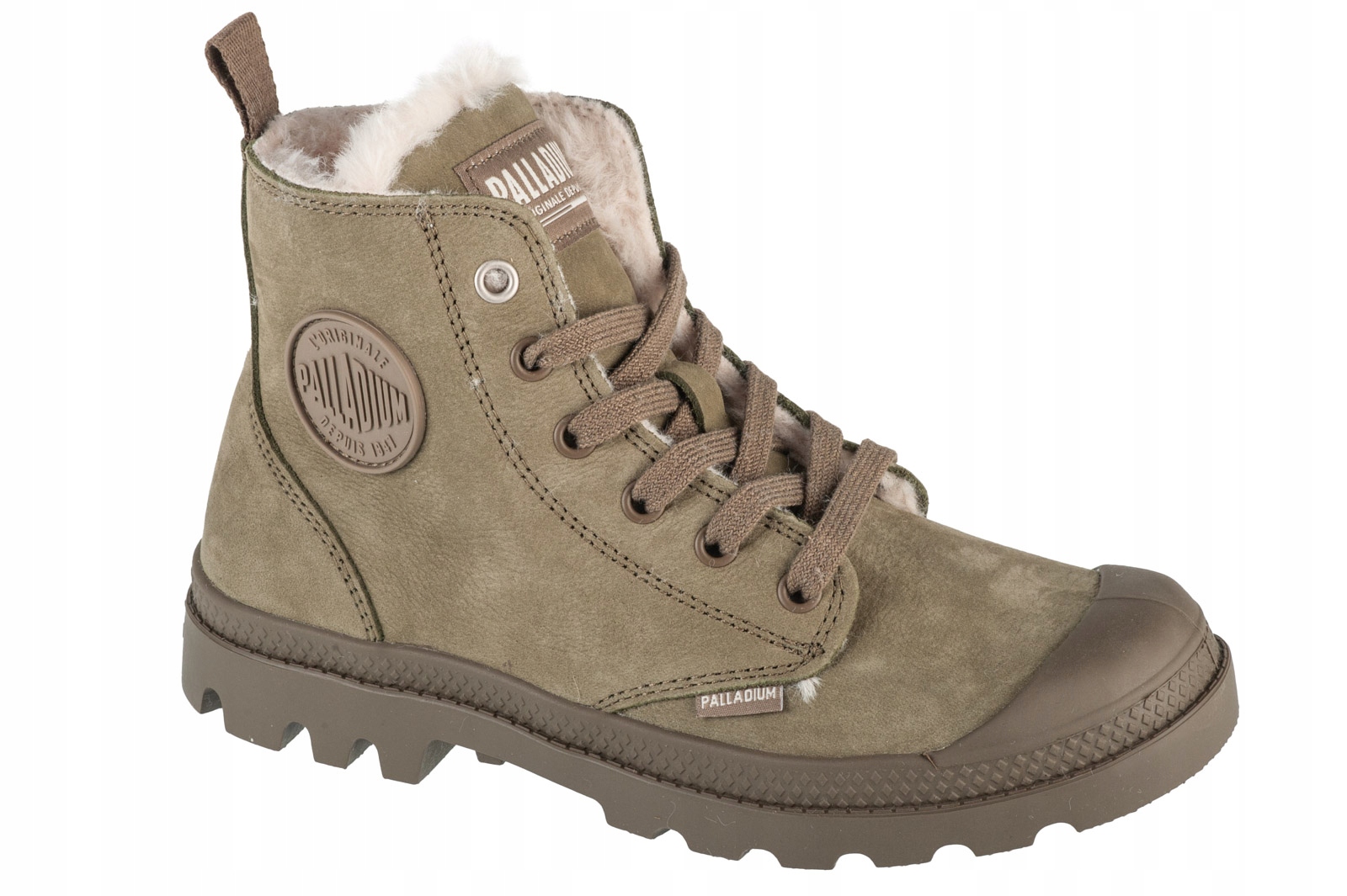Palladium Pampa Hi Zip Wl [37] Dámské tenisky Nubuk zelené