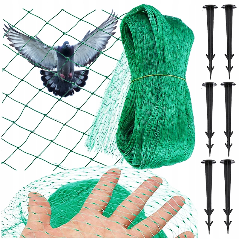 SIATKA NA PTAKI SIATKA OCHRONNA PRZECIW PTAKOM MOCNA SIATKA NA BALKON 4X10M Marka Bedee