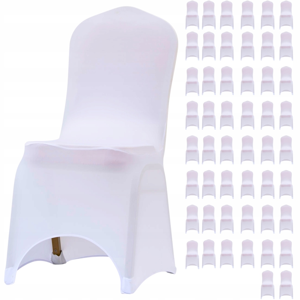 Elastický Univerzální Potah Na Banketové Křeslo Tlustý 250g Bílý x50
