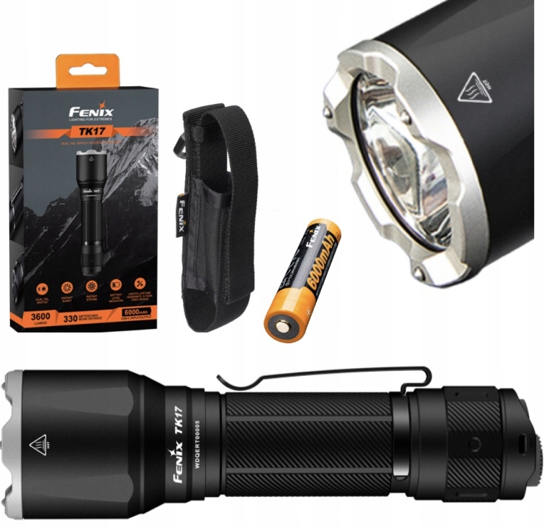 Latarka taktyczna Fenix TK17 3600 lm, wzmocniona, ramka uderzeniowa
