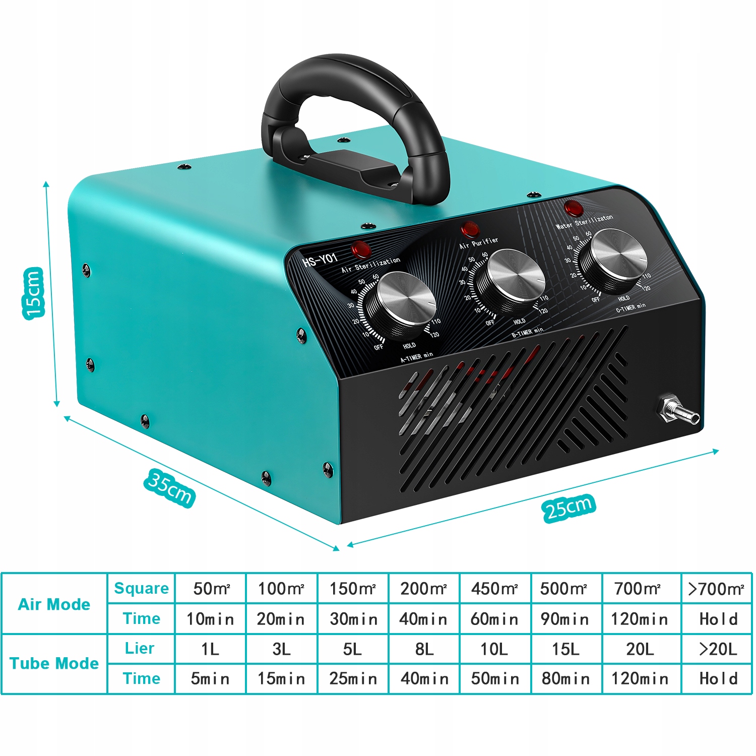 Generator Ozonu 60,000mg/h - Maszyna Ozonowa do Domu, Dymu EAN (GTIN) 797970422849