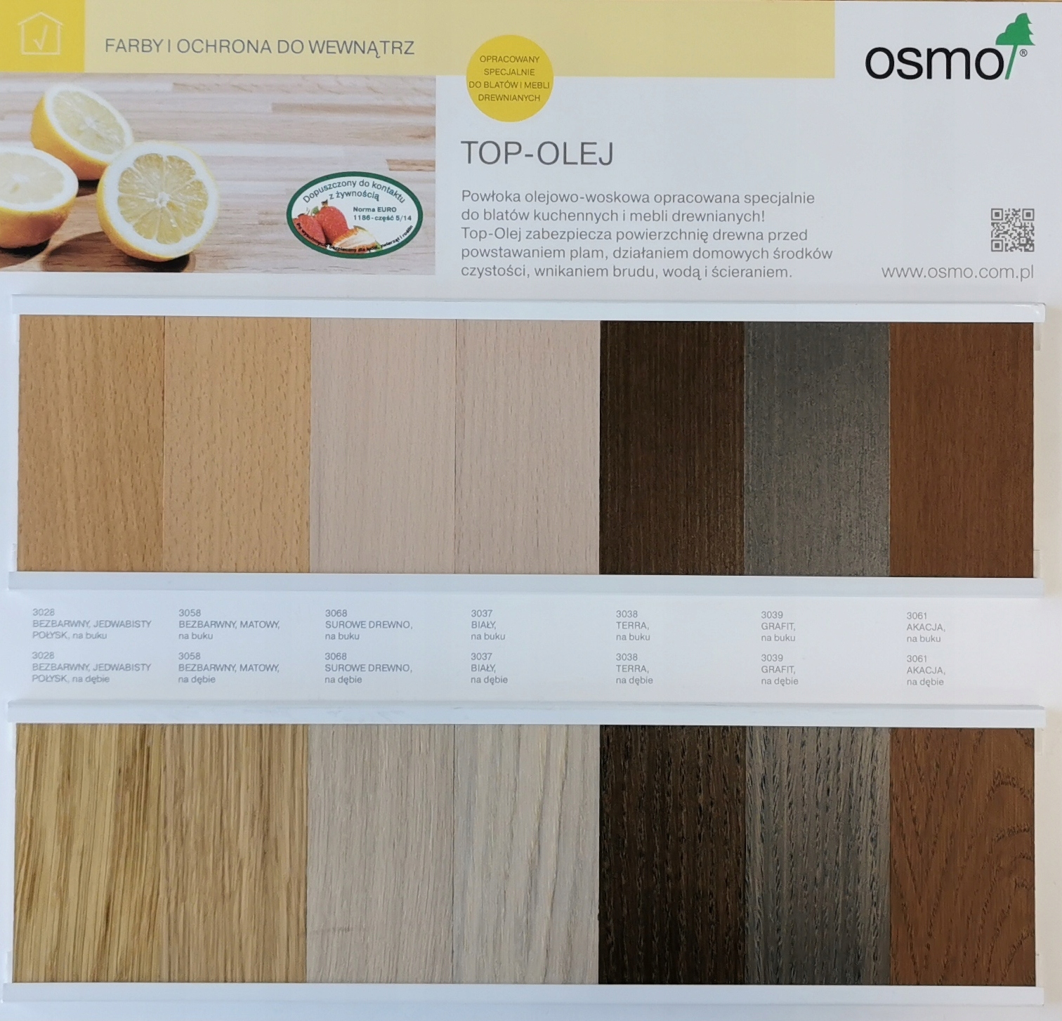 TOP-OLEJ OSMO Do Blatów Kuchennych 0,5L BEZBARWNY Marka Osmo