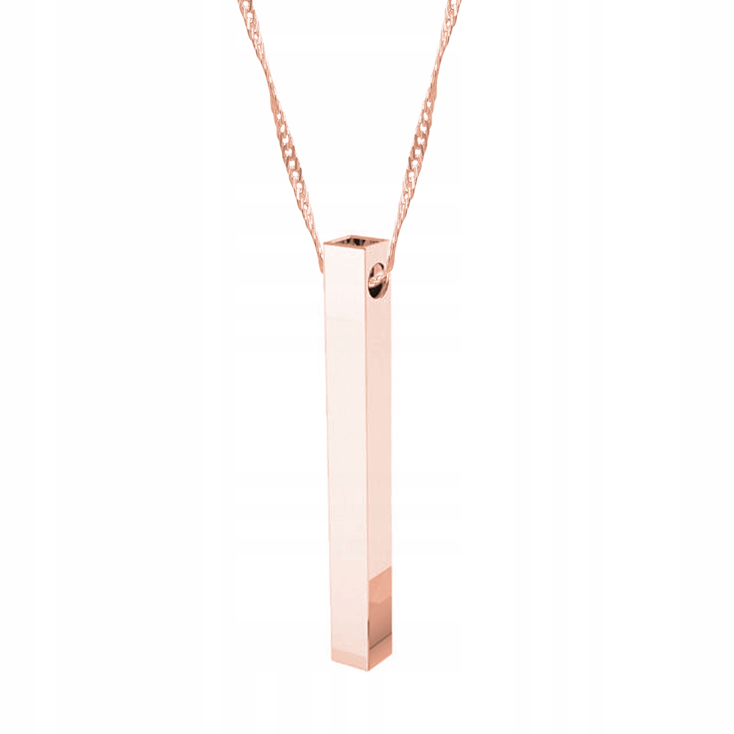 Řetízek zlatý náhrdelník 925 Obdélníková Trubička