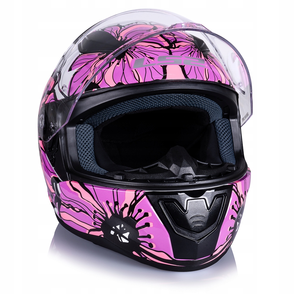 LS2 KASK MOTOCYKLOWY INTEGRALNY FF353 RAPID II POPPIES PINK L Homologacja europejska ECE R22-06