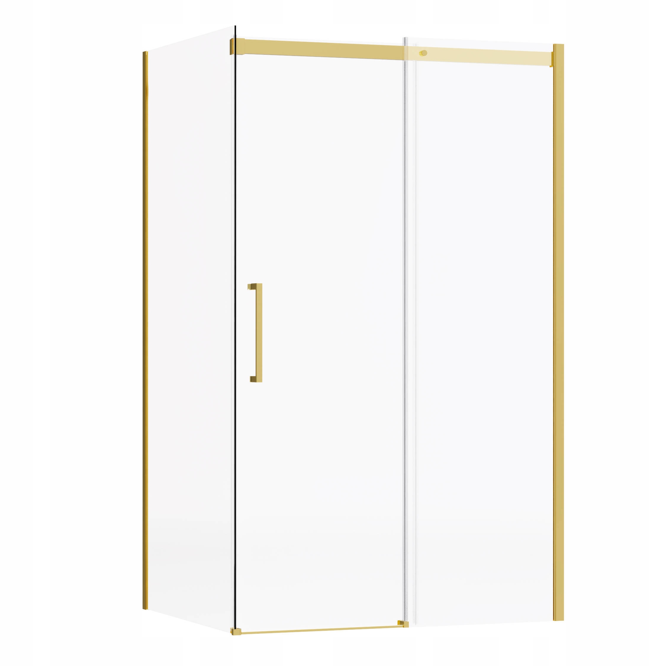 Indes Sprchový kout 80x80x195 Tommy posuvná zlatá Sklo 8 mm