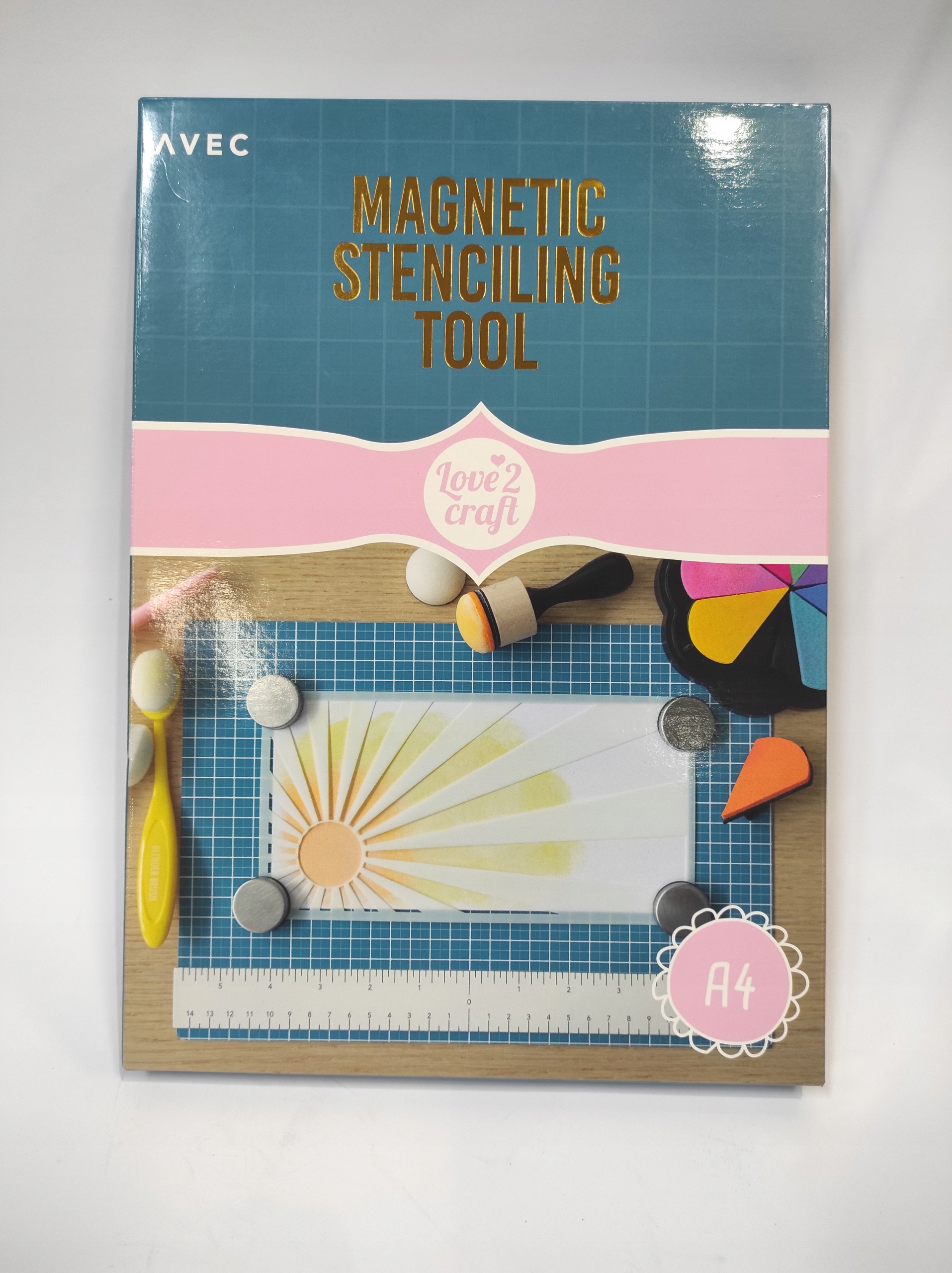 Magnetická tabule pro vytváření šablon listů s magnety a pravítkem A4