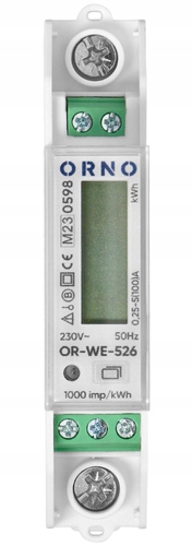 LICZNIK ENERGII JEDNOFAZOWY WIELOTARYFOWY PV RS485 Kod producenta OR-WE-526