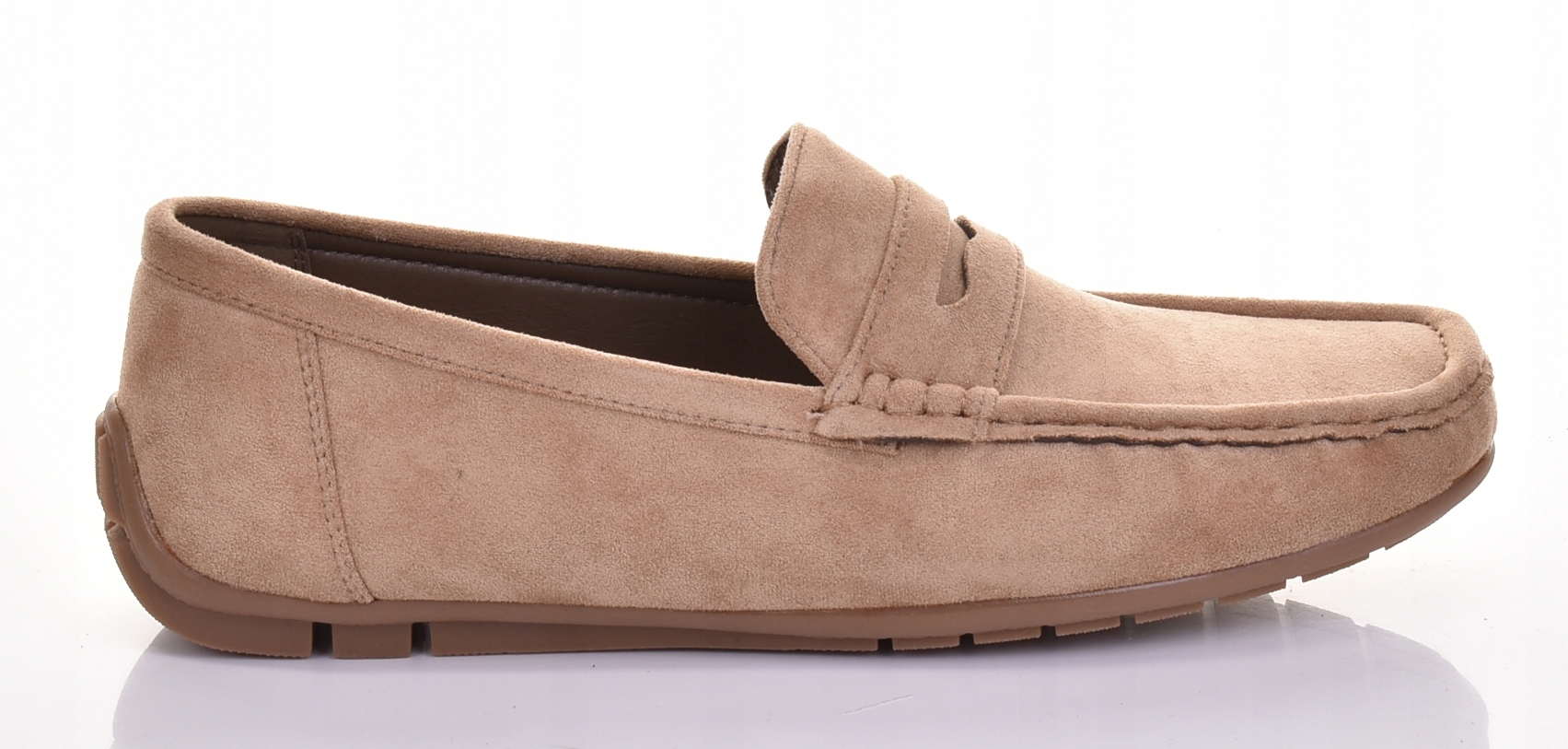 Pánské Elegantní Mokasíny, Nazouvací Boty Casual, Semišové, Béžové