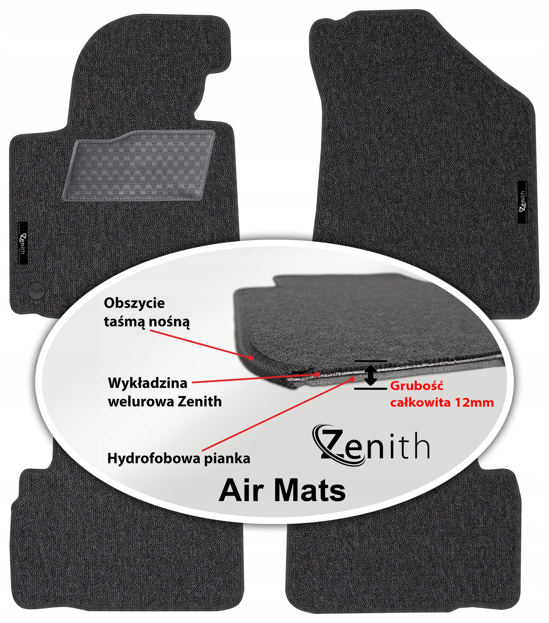 Hyundai ix35 2010-2015 Velúrové koberčeky do auta Zenith Air Mats
