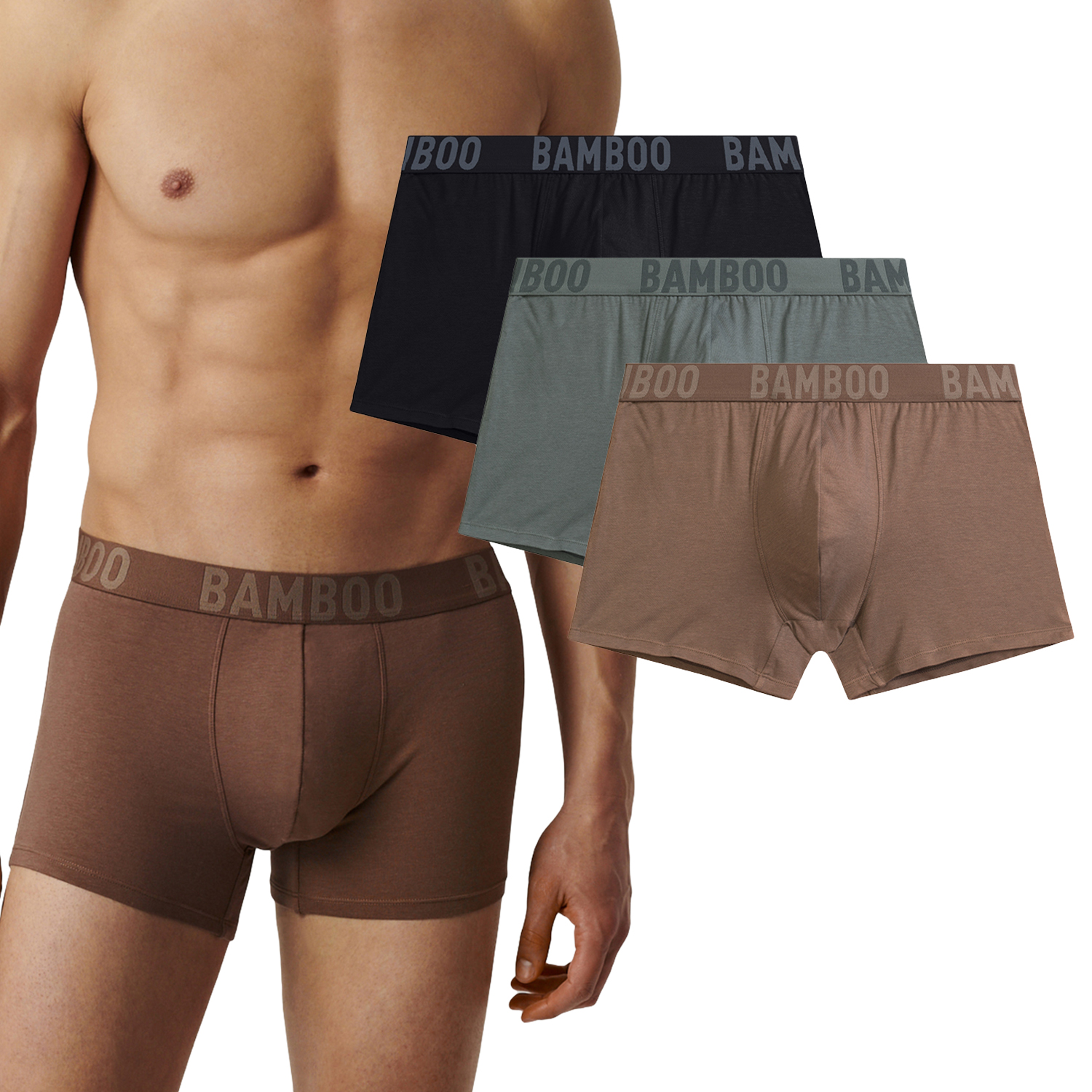 Atlantic 3MH-215 3-pack Spodní prádlo boxerky, bambusové, velikost L