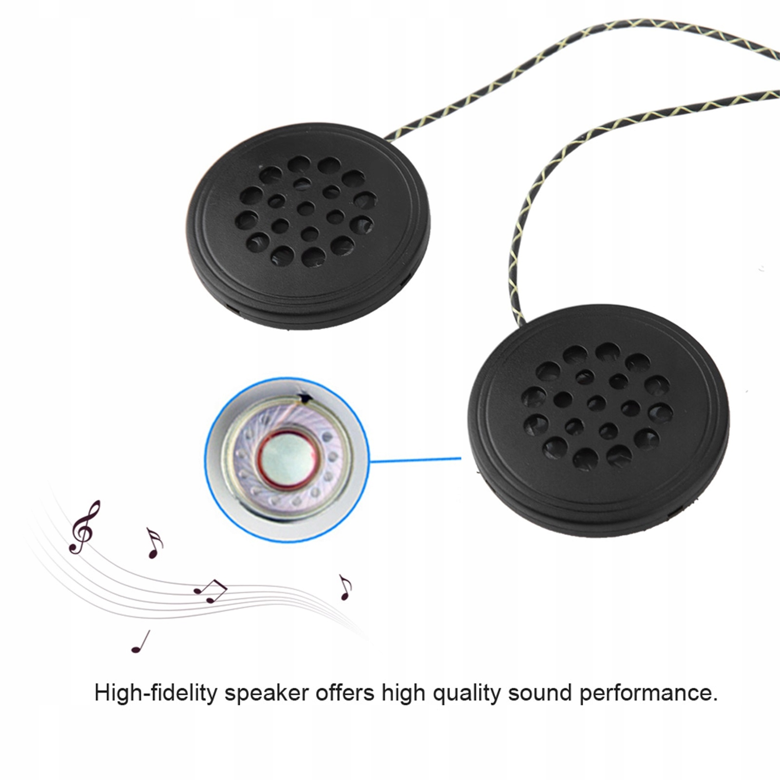 SŁUCHAWKI KABLA SŁUCHAWEK 1.2 M MOTOCYKL DO KASK Typ mikrofonu integralny