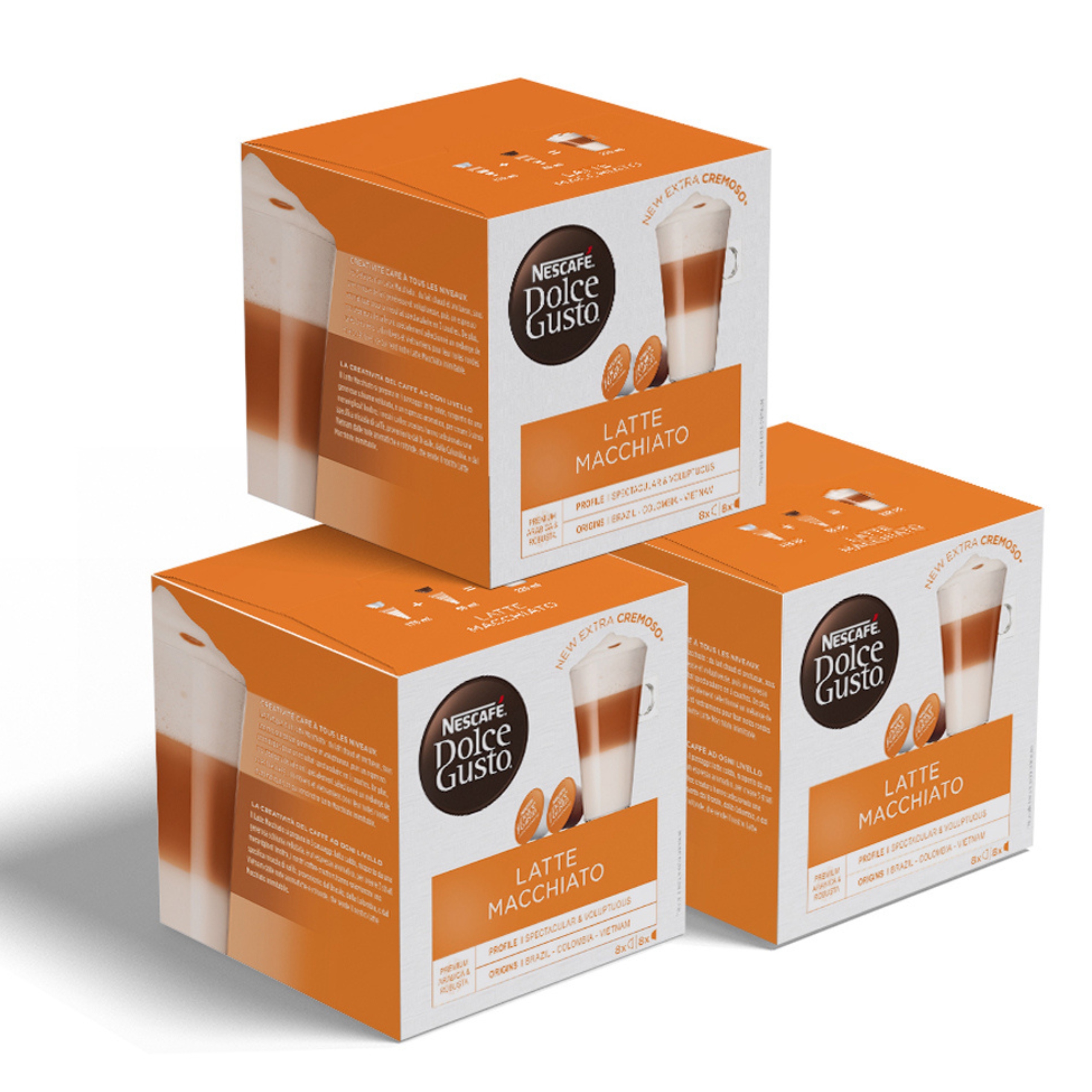 Levně Káva v kapslích Nescafe Dolce Gusto Latte Macchiato 3 x 8+8 ks