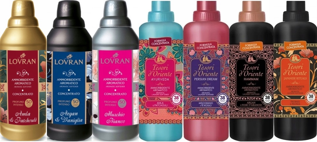Duży Zestaw koncentratów do płukania Tesori & Lovran MIX Zapachów Włochy