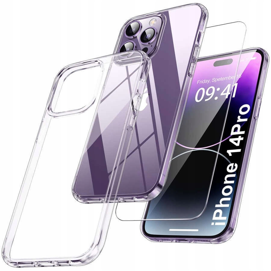 

Etui do Apple iPhone 14 Pro, Silicone Case Szkło