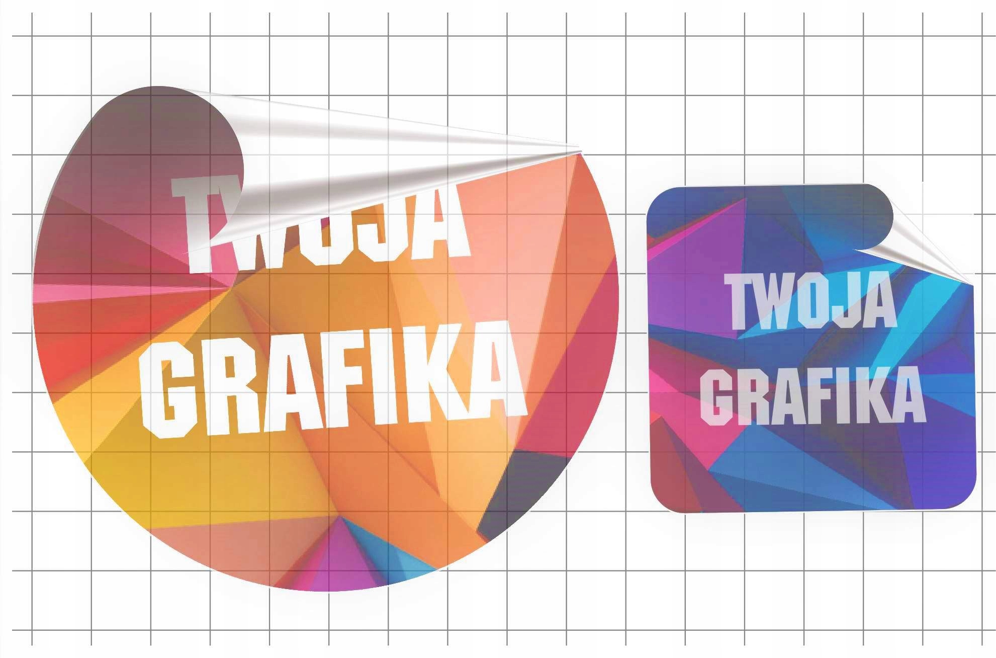 

Naklejki Przeźroczyste z logo dowolny nadruk