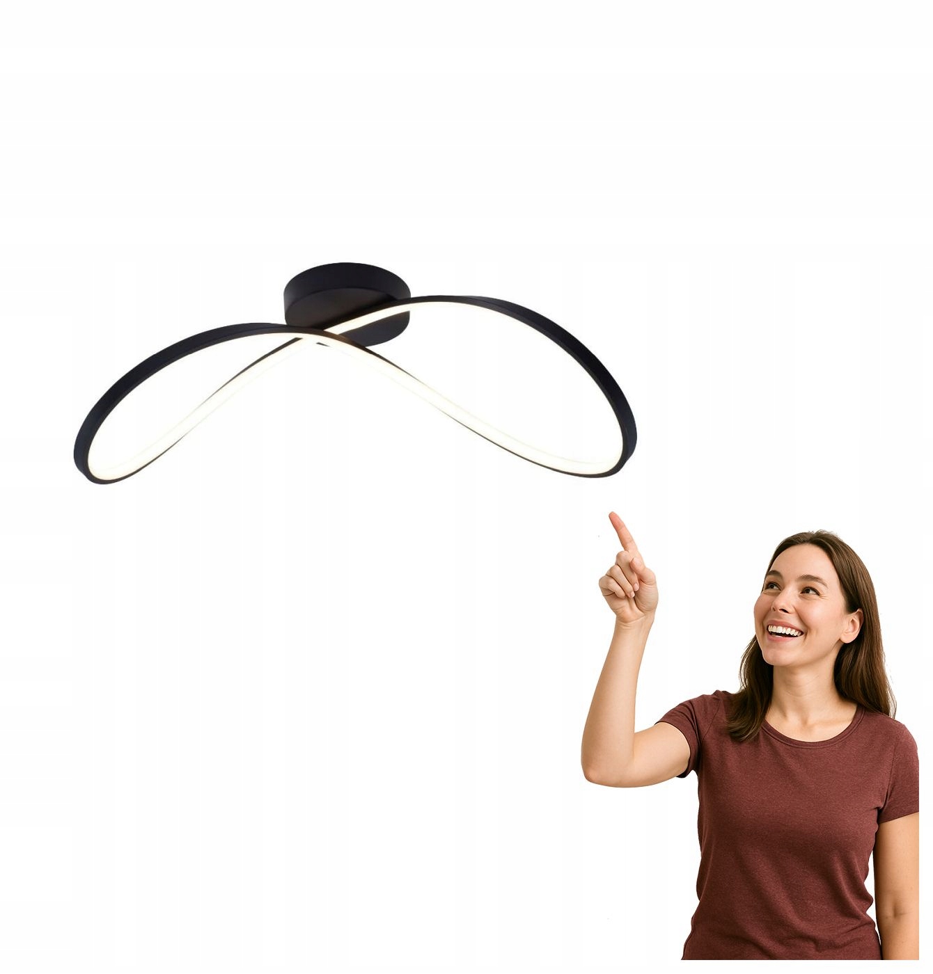 Led stropná lampa 45W Erda 19600C-BK Zuma Line