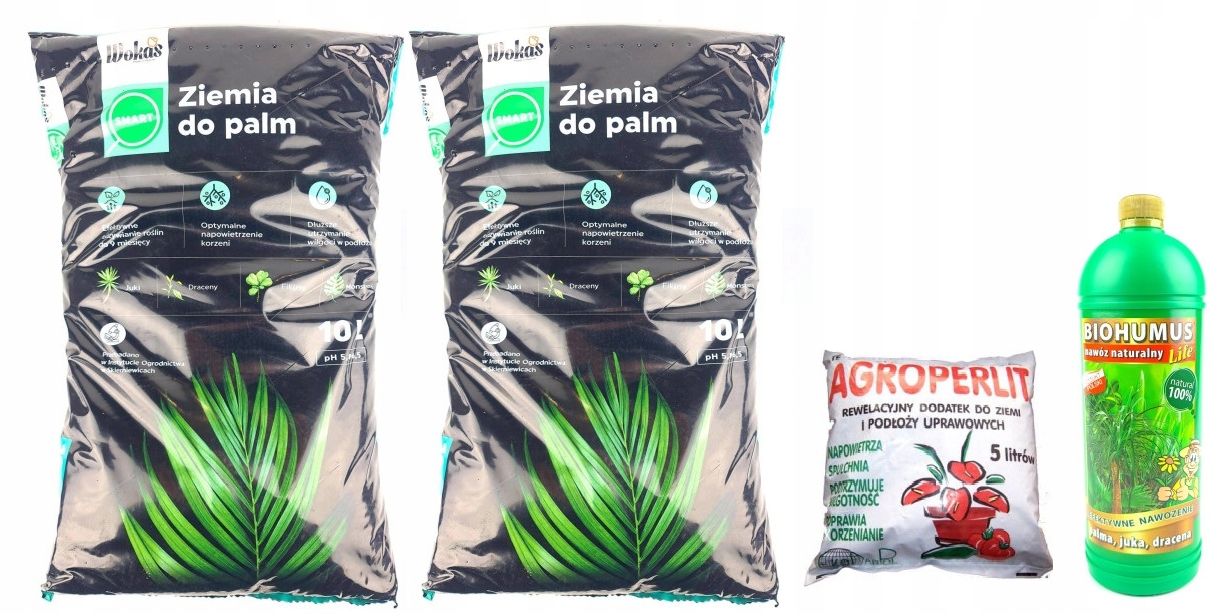 

Zestaw do Przesadzania Palm 20l 5l Perlit Nawóz