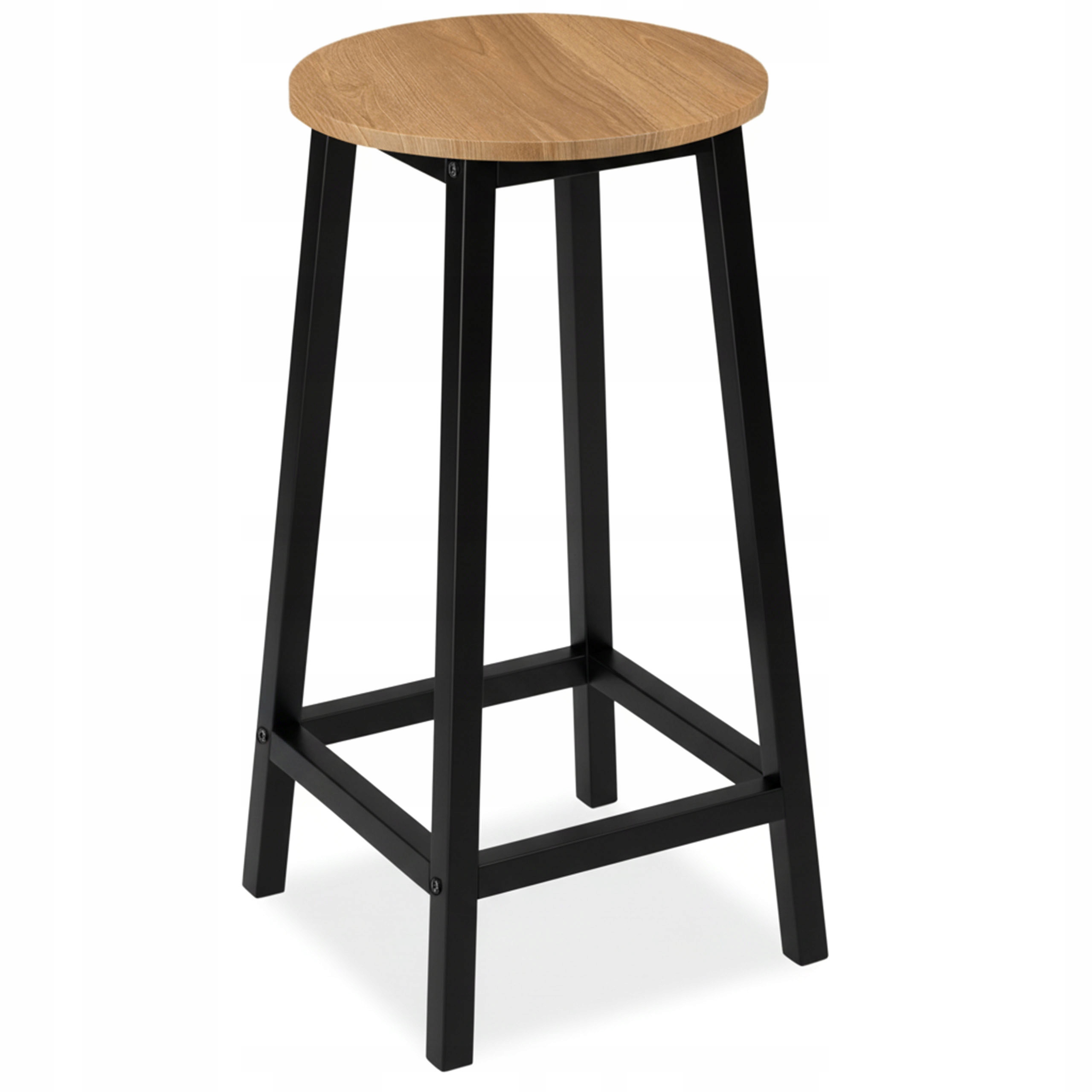 HOKER STOŁEK OKRĄGŁY METALOWY BAROWY KUCHENNY RUSTYKALNY TABORET LOFT 65 cm