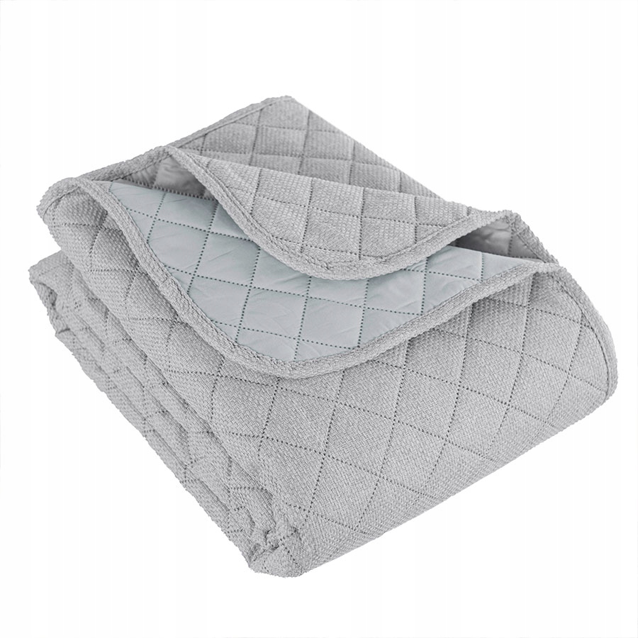 Prošívaný přehoz strukturovaný boho Molly 220x240 světle šedý