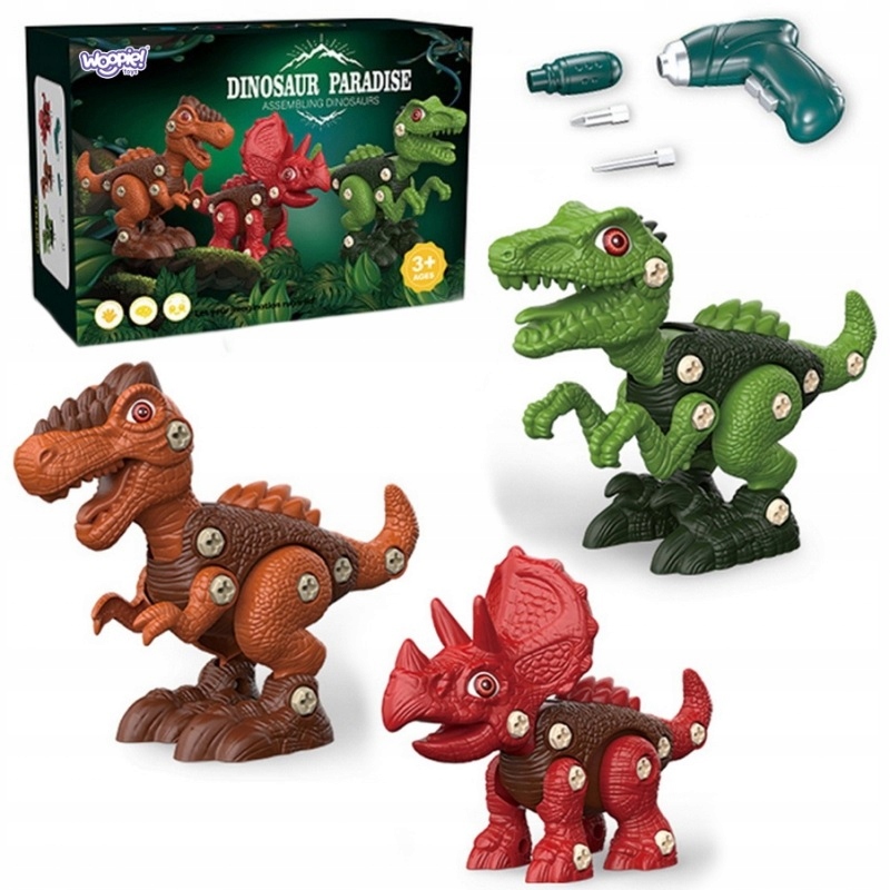 

Woopie Zestaw dla Dzieci 3 Dinozaury do Skręcania