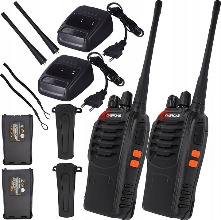 2x Walkie Talkie Krótkofalówki Baofeng BF-888S Radiotelefon Pmr Duży Zasięg