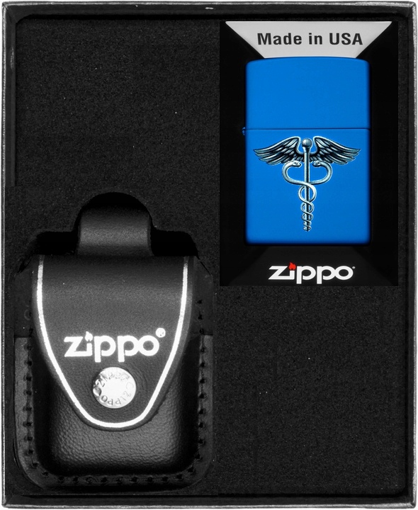 Sada Zippo Zapalovač Caduecus Symbol Design Dárkový No3