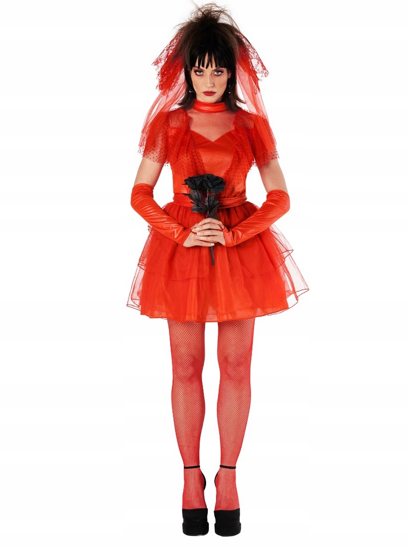 Morphcostumes Dámský kostým nevěsty Red Beetle z 80. let