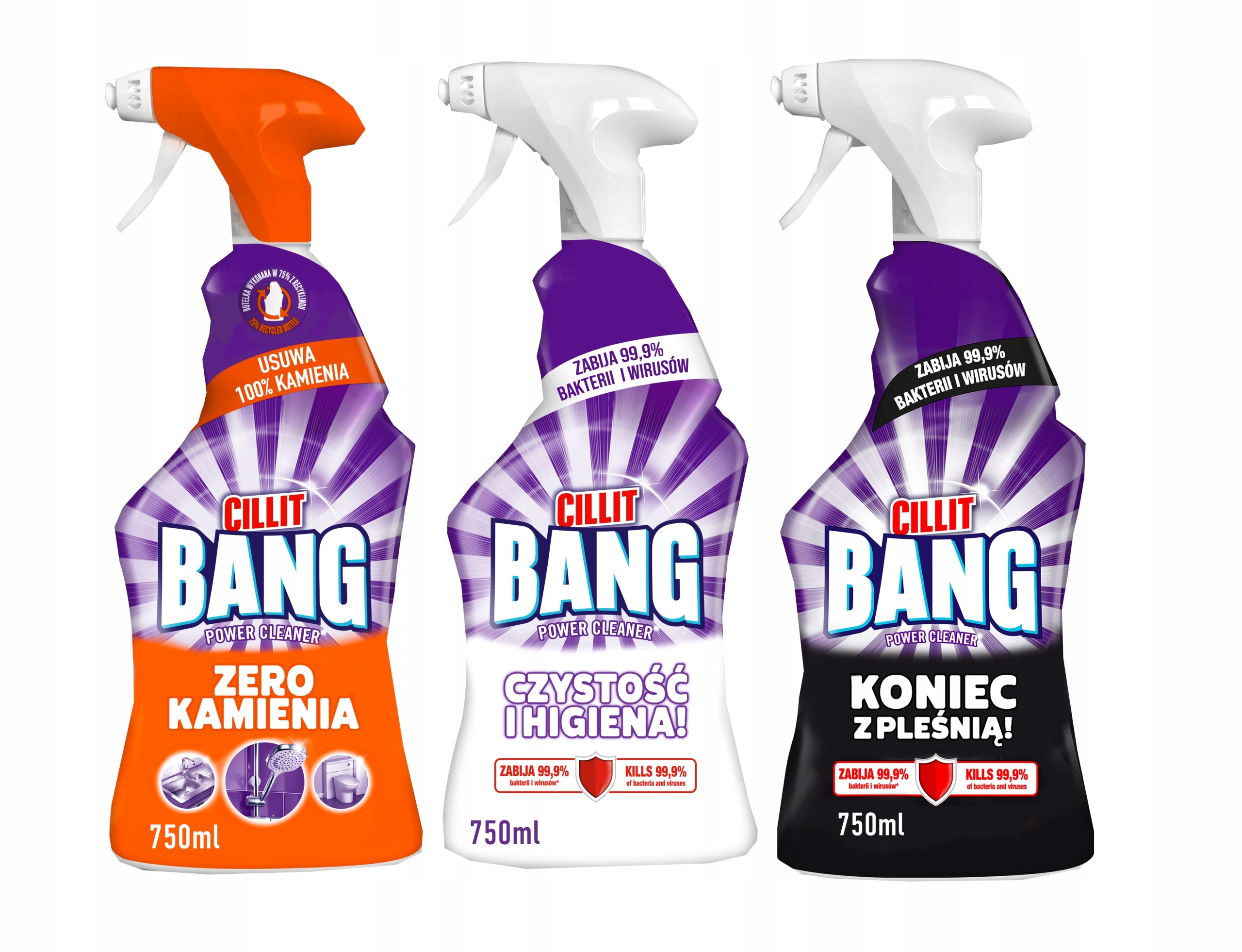 

Cillit Bang Spray higiena kamień pleśń 750ml x3