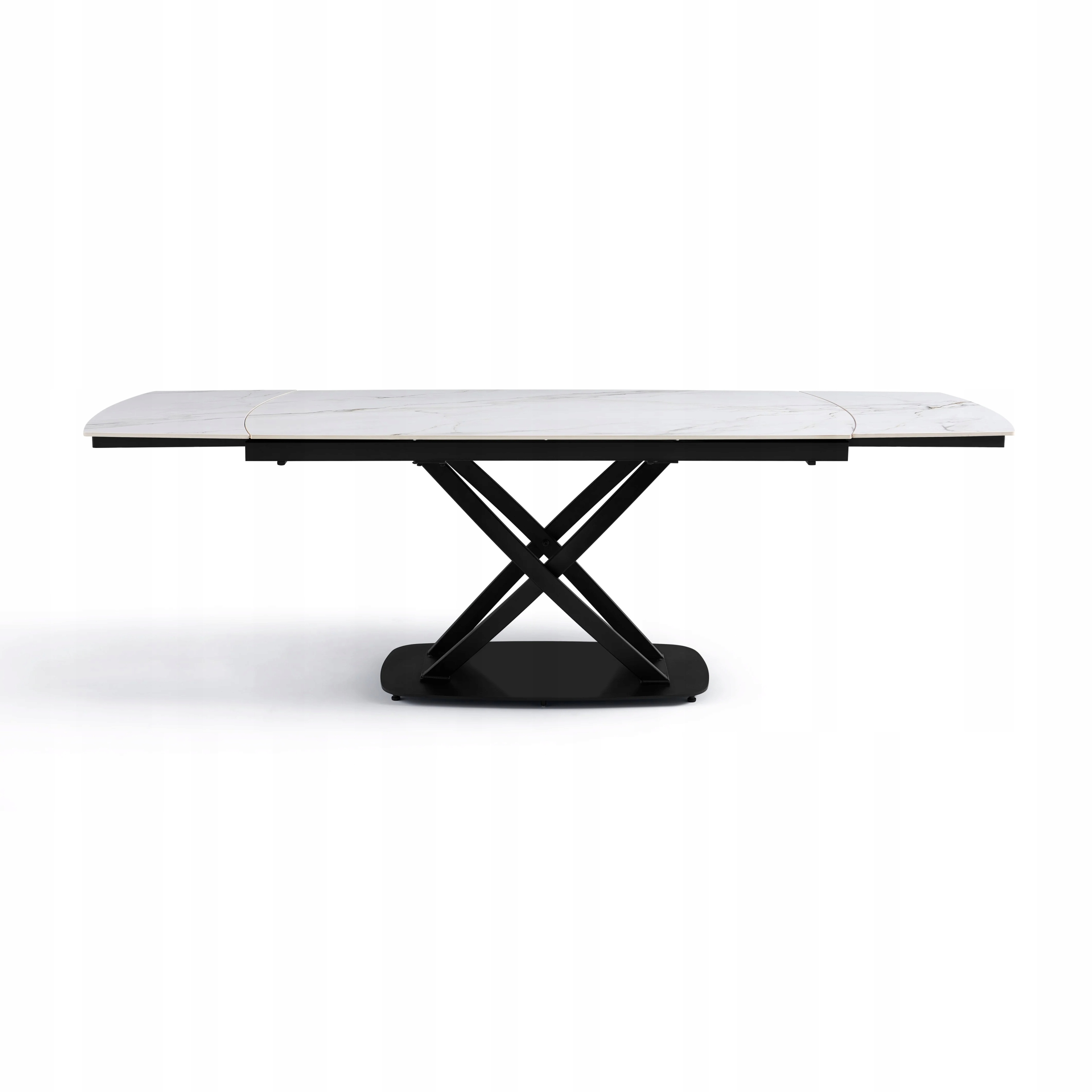 Stół Do Jadalni Ceramiczny 160-240x90 Stylowy Rozkładany Marmur Biały