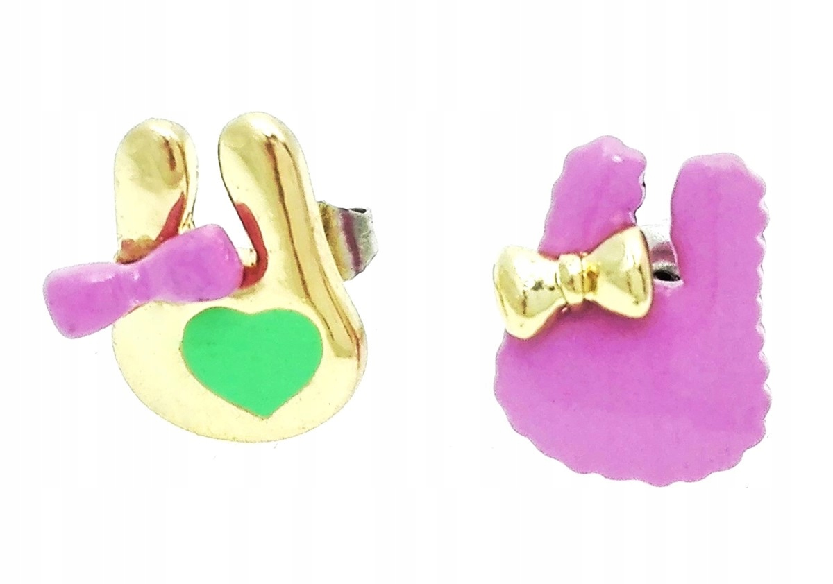 

Kolczyki króliczki i kokardka