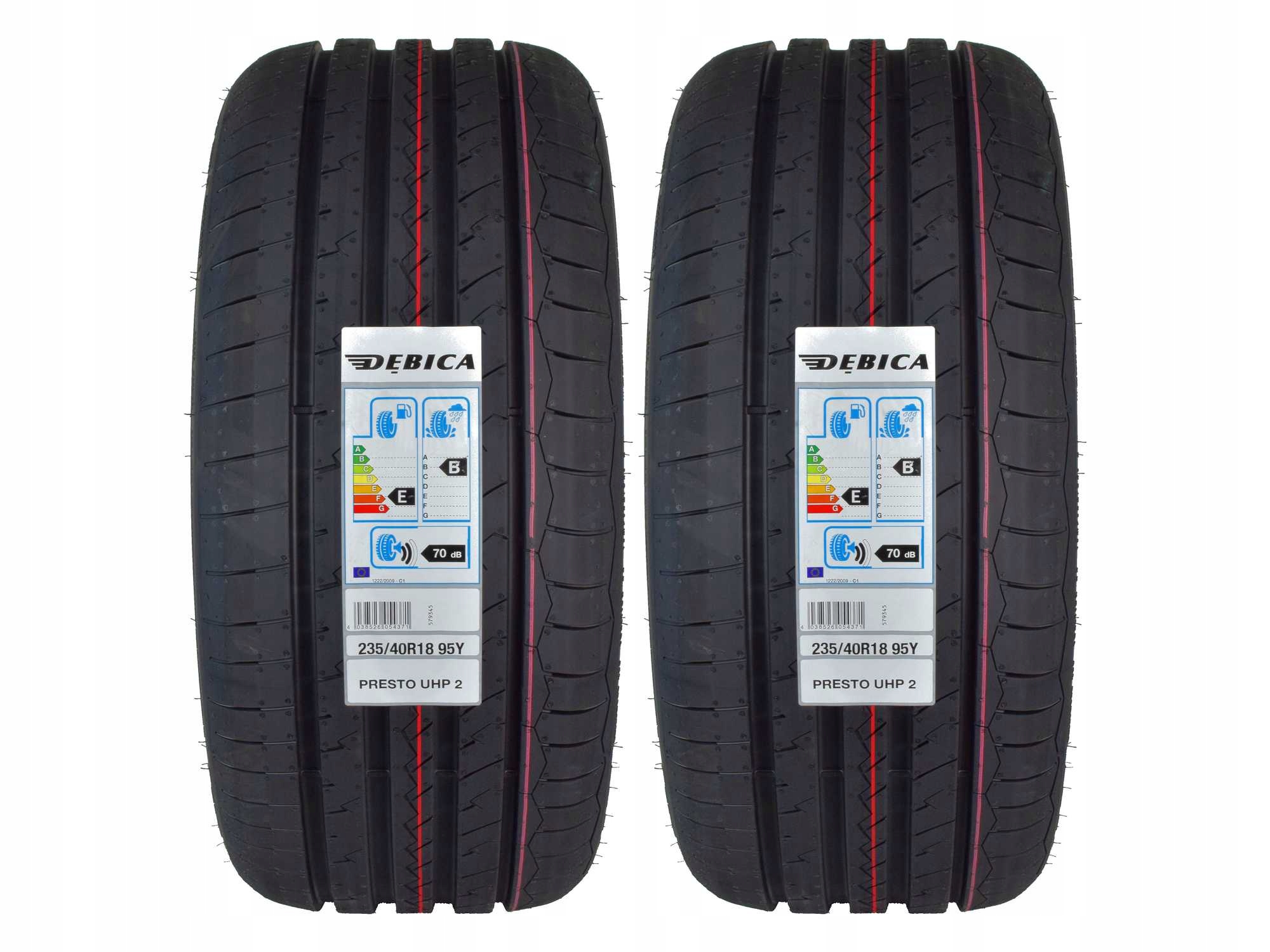 

2 Opony letnie 235/40R18 Dębica Presto Uhp 2