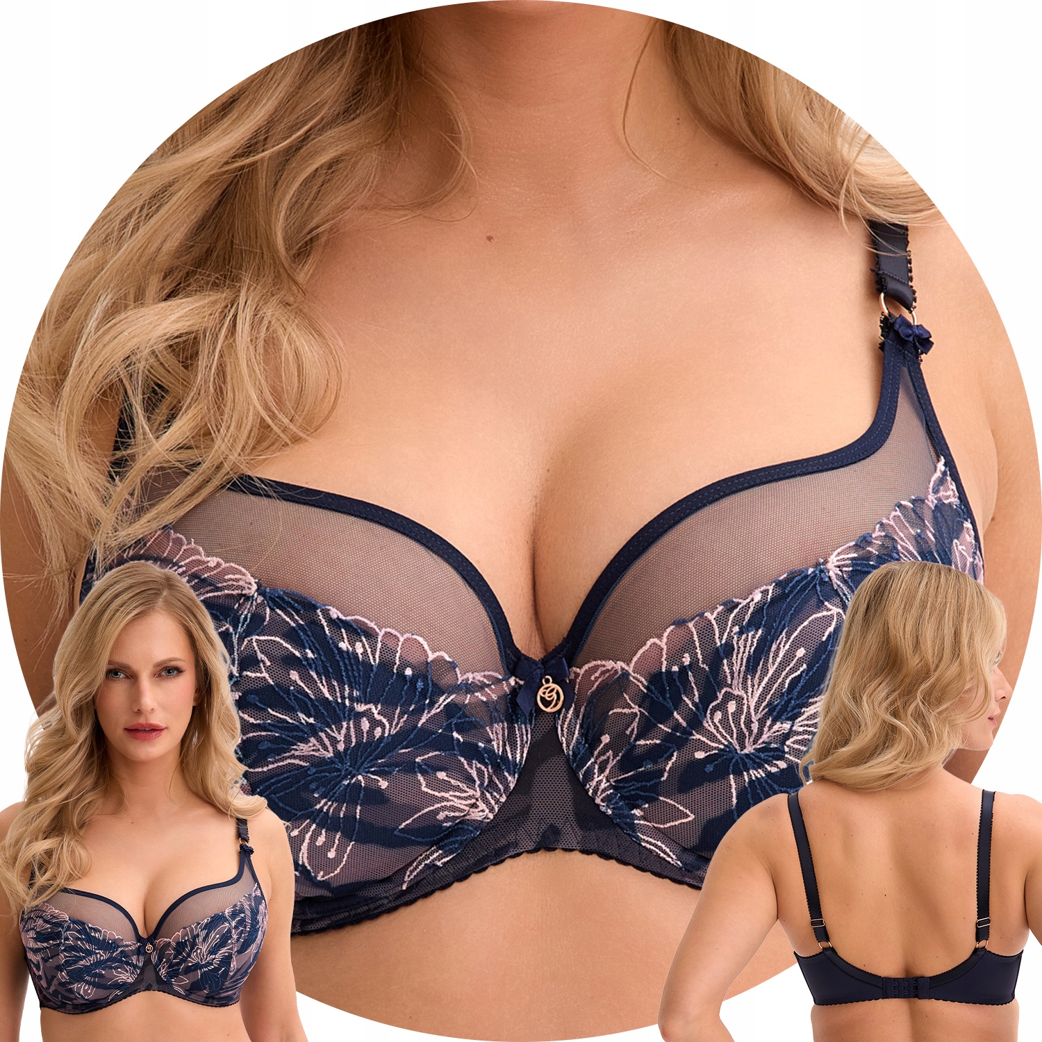 Gaia 1329 Sienna Polovyztužená podprsenka Semi Soft granátově růžová 95D