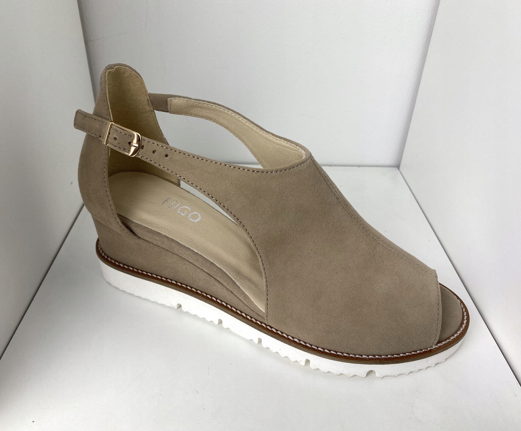 Dámské sandály Higo kožené 2153 Béžová 40
