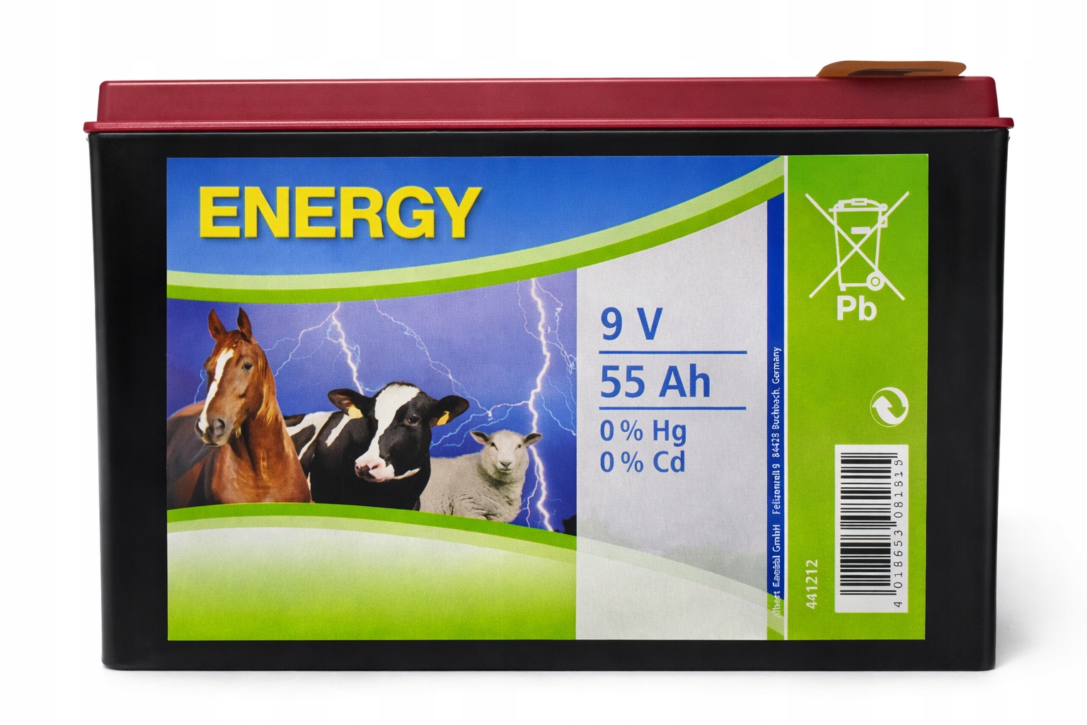 Suchá baterie pro elektrizátory plotů 9V 55Ah