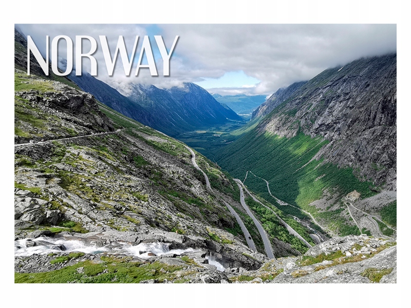 

Norwegia Droga Krajobraz Magnes na lodówkę