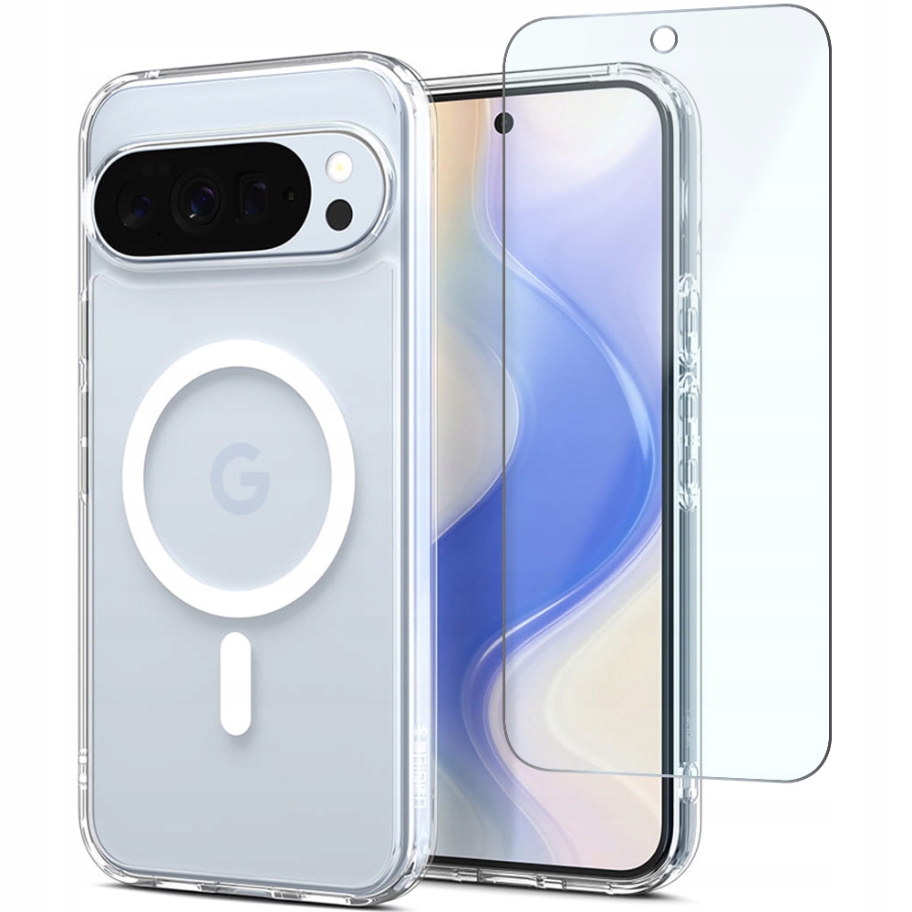Etui Spigen Ultra Hybrid do Pixel 10 Pro XL do MagSafe przezroczyste+ szkło