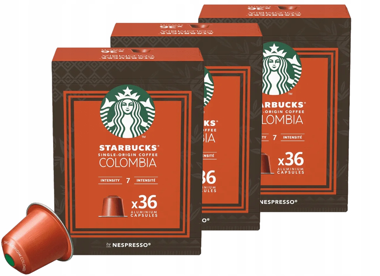 Levně Kapsle Starbucks Caffè Colombia by Nespresso sada 3 x 36 ks