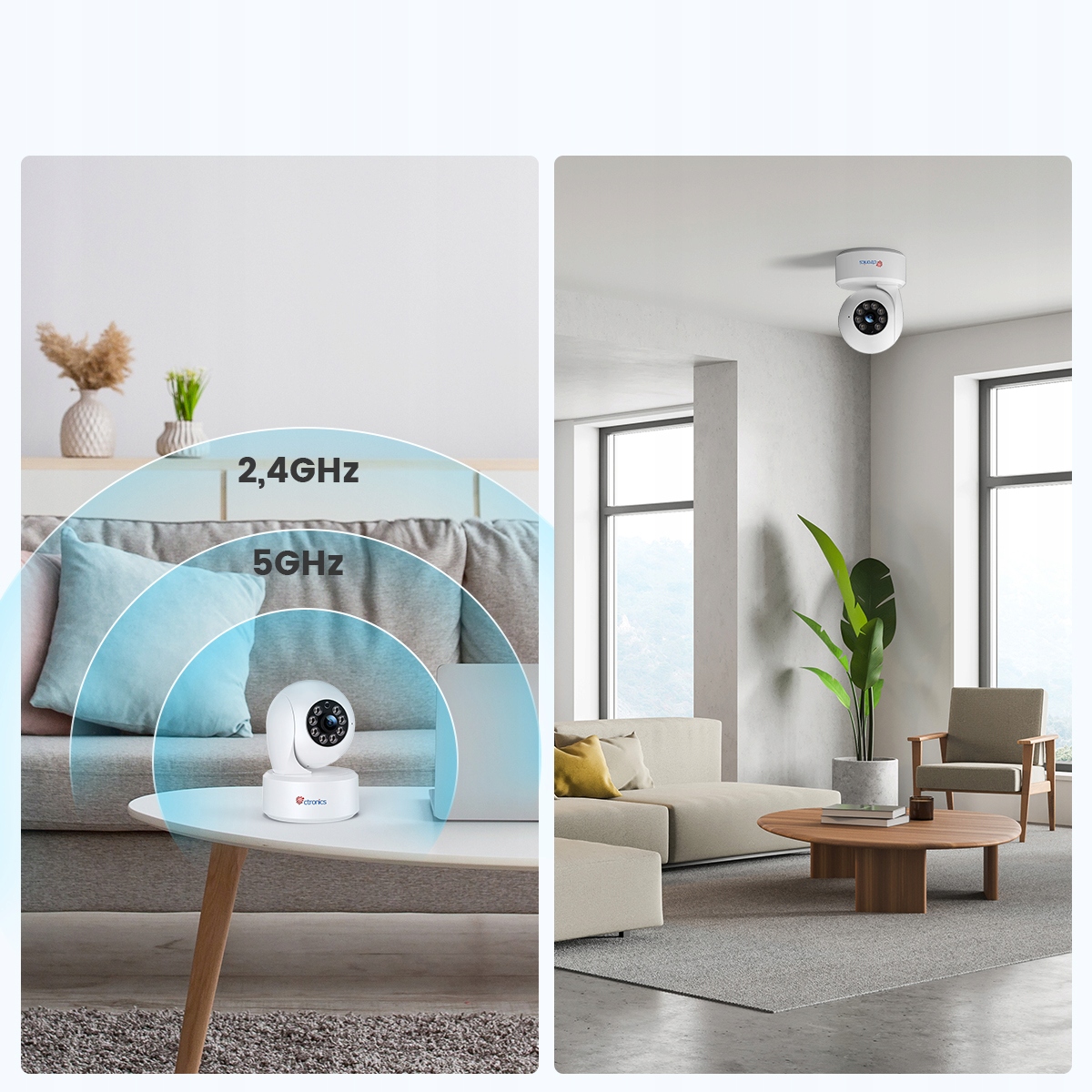 NIANIA ELEKTRONICZNA KAMERA OBROTOWA WIFI DOMOWA IP 2.5K 4MP WEWNĘTRZNA PTZ Marka Ctronics