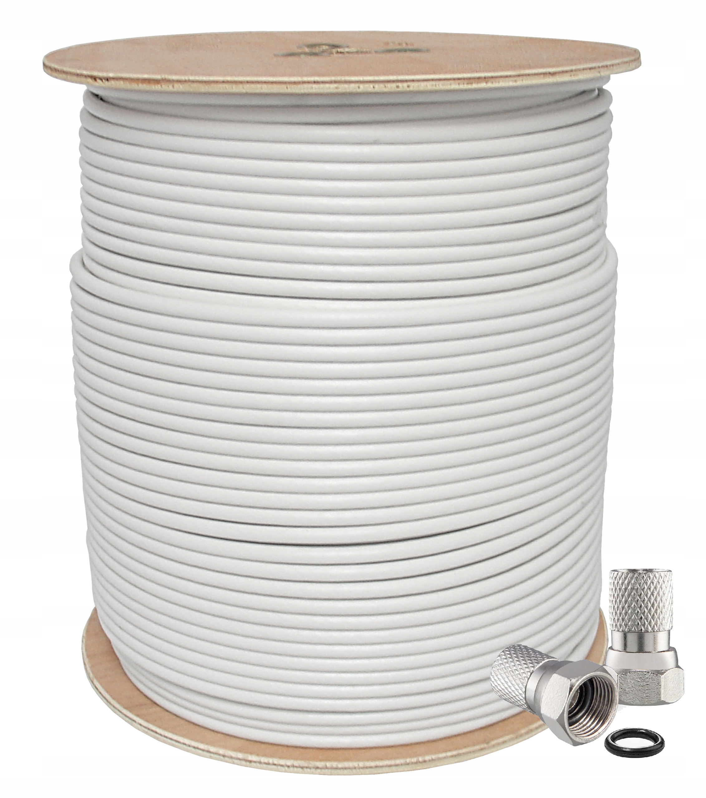 Anténny Koncentrický Kábel 6.8 mm Premium 100 % Meď 300 M Zahustená Žila