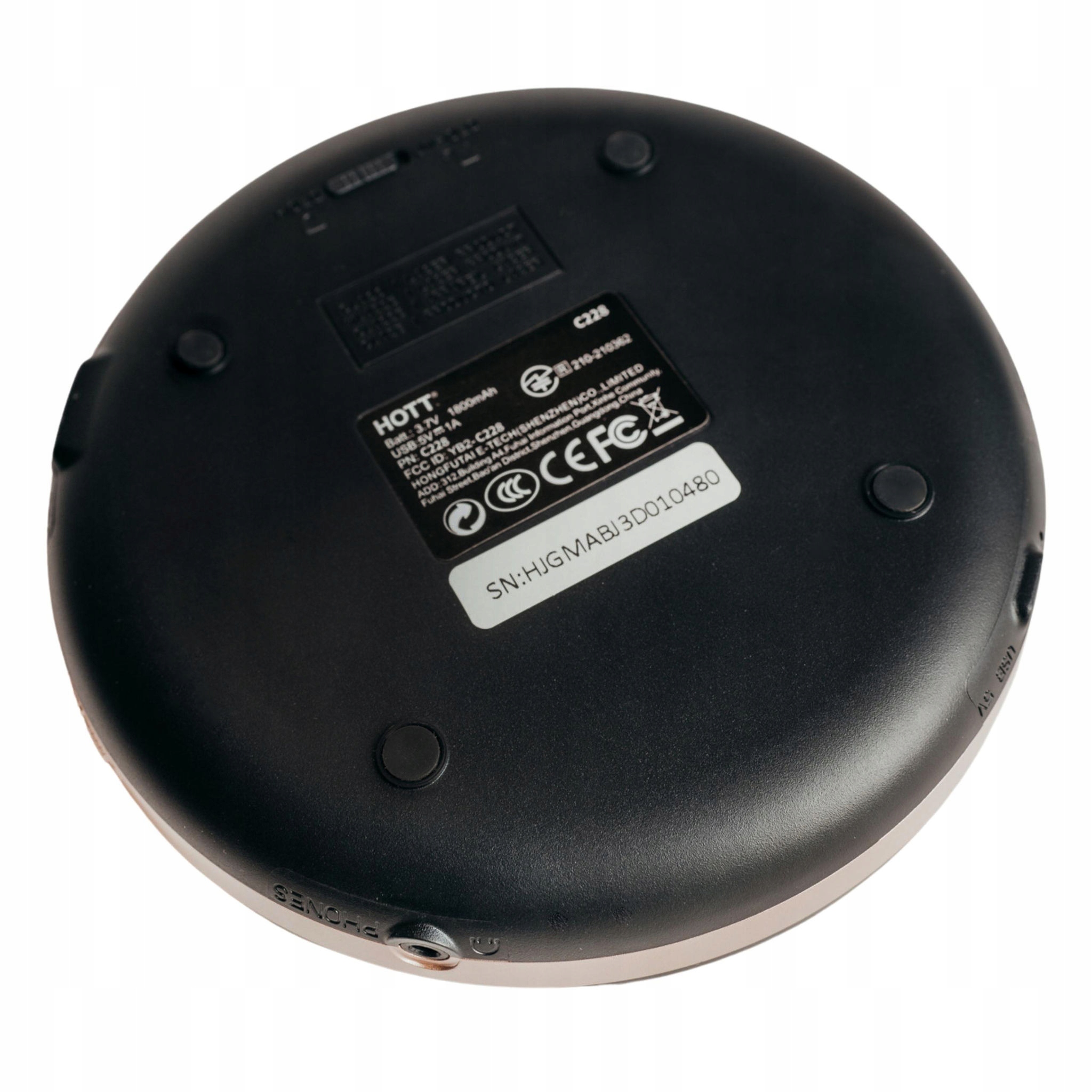 Odtwarzacz CD przenośny discman Bluetooth AUX GŁOŚNIKI, TRANSMITER FM, HiFi Odtwarzane nośniki CD Audio CD MP3