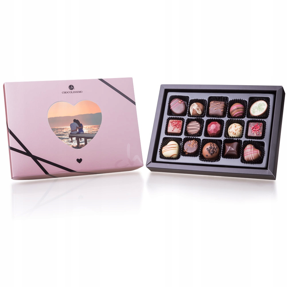 Levně Dárek na Velikonoce Narozeniny čokoládové pralinky bonboniéra Valentýna