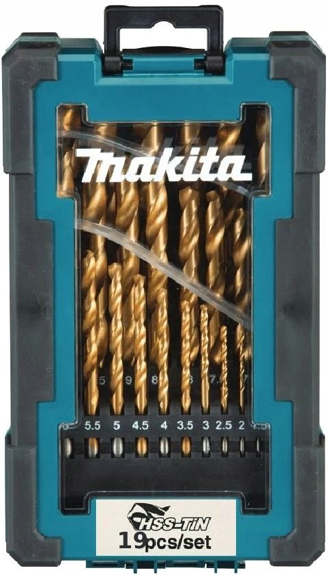 

Zestaw wierteł Hss-tin 1-10mm 19szt Makita D-72229