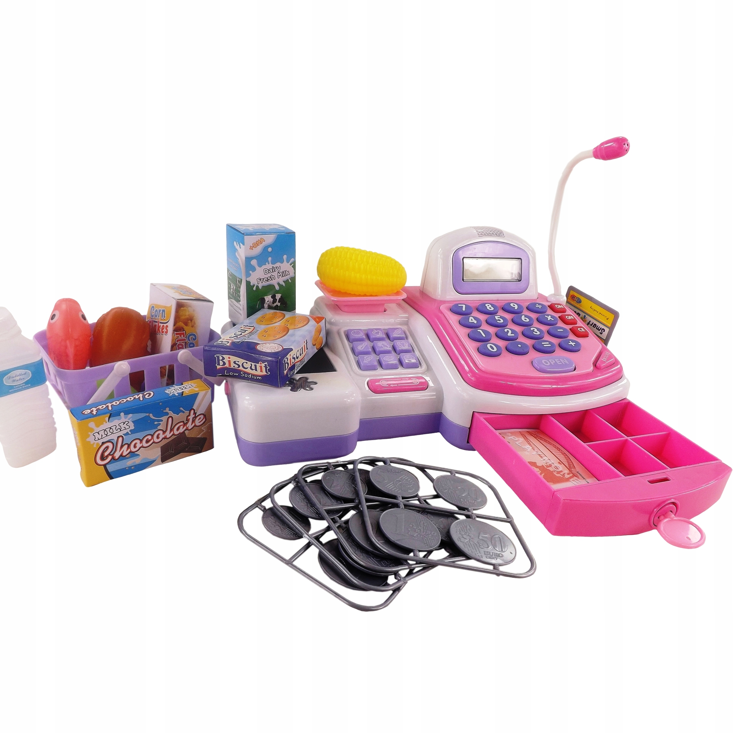 DUŻY ZESTAW KASA SKLEPOWA SENSORYCZNY CZYTNIK 5911 Głębokość produktu 20 cm