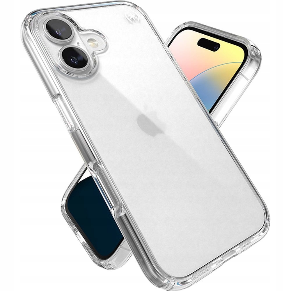Przezroczyste, mocne etui Speck do iPhone 16, pancerna obudowa plecki case